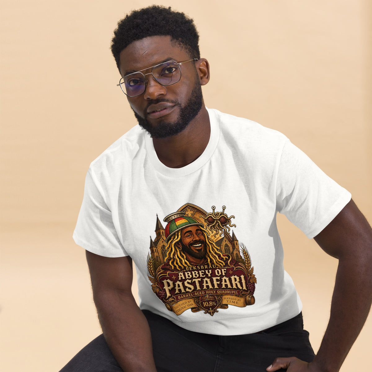 Noodly Blessings — Abbey of Pastafari Quad Tee