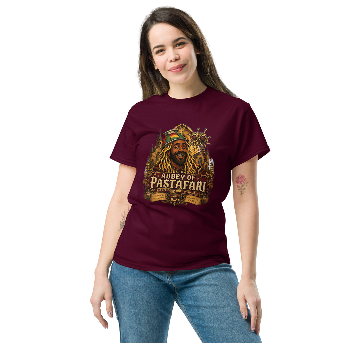 Noodly Blessings — Abbey of Pastafari Quad Tee