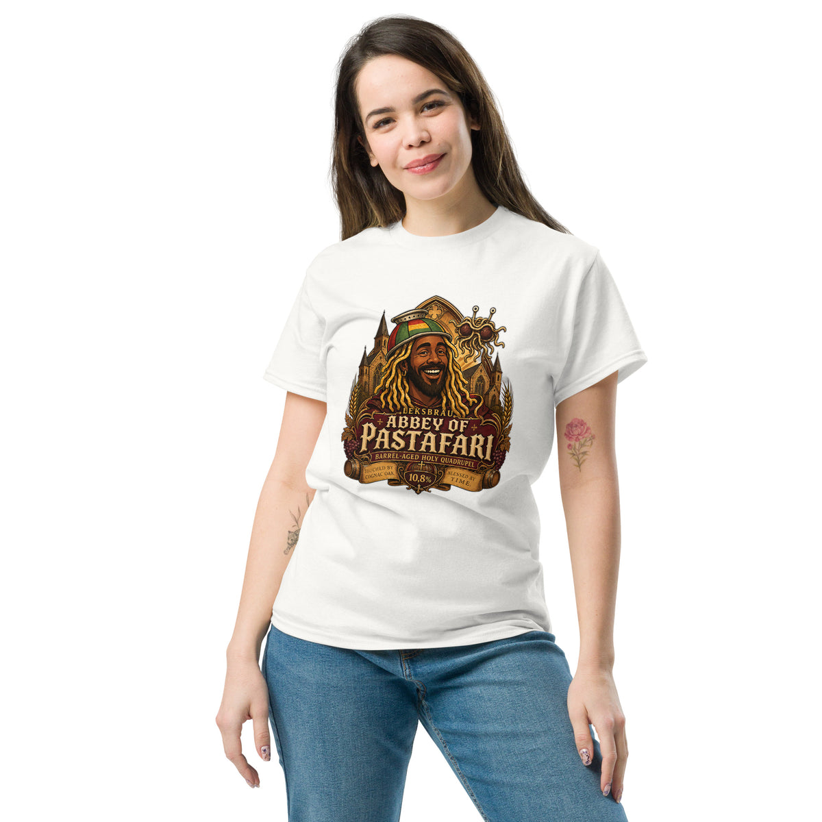 Noodly Blessings — Abbey of Pastafari Quad Tee